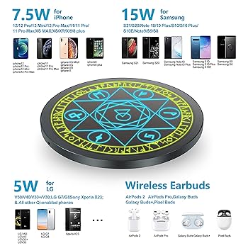 Amazon.com: Wireless Charger Magic Qi 15W Wireless Charging